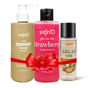 skinO Shampoo + Shower Gel + Argan Oil Combo